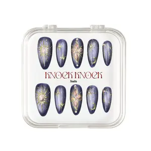 KNOCK.KNOCK NAILS 2026 | Scorpio ｜10PCS 100% Handmade Press-on Nails |Reusable, Salon-quality, Long-Lasting,Glossy design Acrylic Gel System