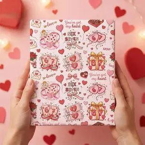 67 Valentine Wrapping Paper, Six Seven Funny Valentine Gift Wrap
