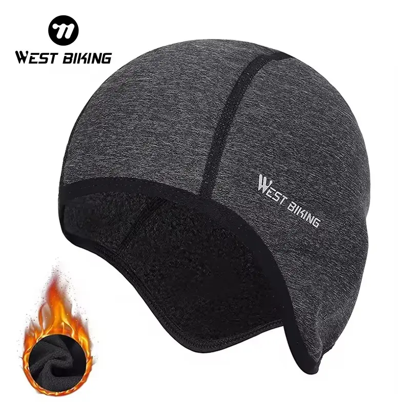 WEST BIKING Bicycle Caps. Windproof Warm Bikes Riding Small Hats, Outdoor Sports Running Caps Cycling Winter Thermal Fleece Plush