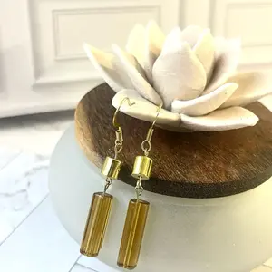 Amber dangle earrings