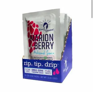 Howl at the Spoon’s (6 pack) Savory Marionberry Single Serve Sauce, Perfectly Portioned for Meal Planning, Clean Eating and Travel. Plant Based, Vegan, Handmade, Small Batch, No Preservatives.