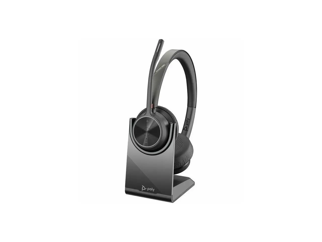 Poly Voyager 4320 USB-C with charge stand Headset - Siri, Google Assistant - Stereo - USB Type A, USB Type C - Wired/Wireless - Bluetooth - 164 ft - 20 Hz - 20 kHz - On-ear - Binaural - Ear-cup - 4.92