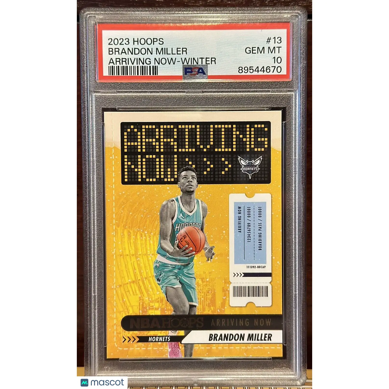 Brandon Miller PSA 2023 24 NBA Hoops WINTER Arriving Now RC Hornets 10 GEM MINT