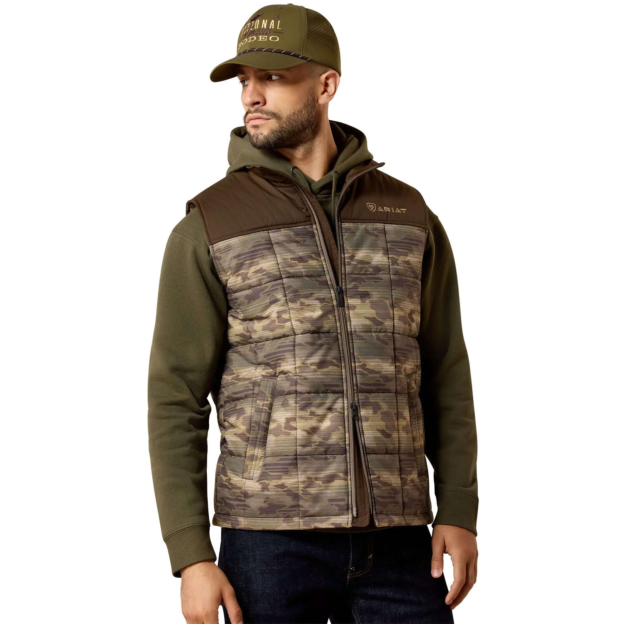 Ariat Men's Crius Wren Camo Serape Insulated Vest 10079405