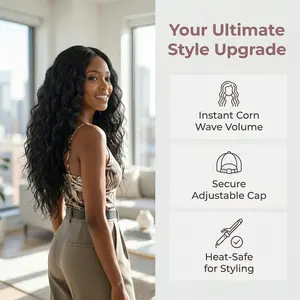 Long Black Curly Wig | High Temperature Synthetic Hair 26 inches