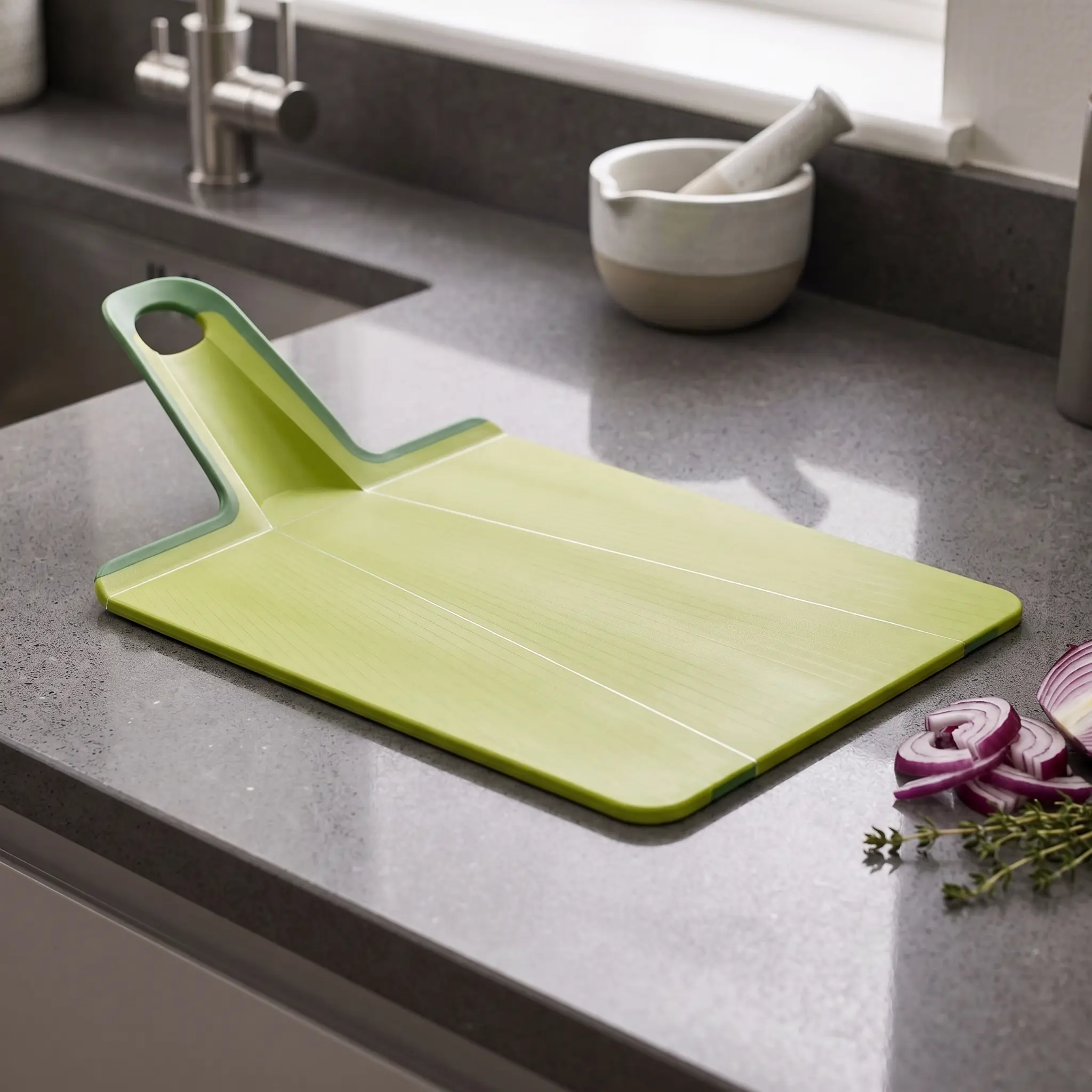 Medium Folding Cutting Board Chop2Pot Style Food Prep Chopping Board for Kitchen