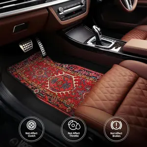 Car Floor Mats with Bandana Print Design Stylish Auto Interior Decor Custom Fit Universal Soft Carpet Mats for Cars SUVs Trucks All Weather Protection