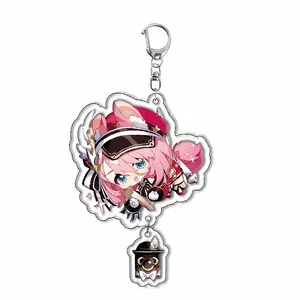 Genshin Impact Project Anime keychain For Fontaine And Natlan Characters Sigewinne Charlotte Navia Neuvillette Clorinde Freminet