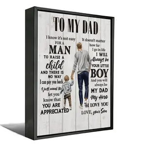 Father & Son Canvas Poster, Home Decor Wall Art, Father's Day Gift for Dads and Sons