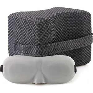 Leg and Knee Spacer Memory Foam Pillow W/Strap + Eye Mask Leg and Knee Spacer Memory Foam Pillow W/Strap + Eye Mask