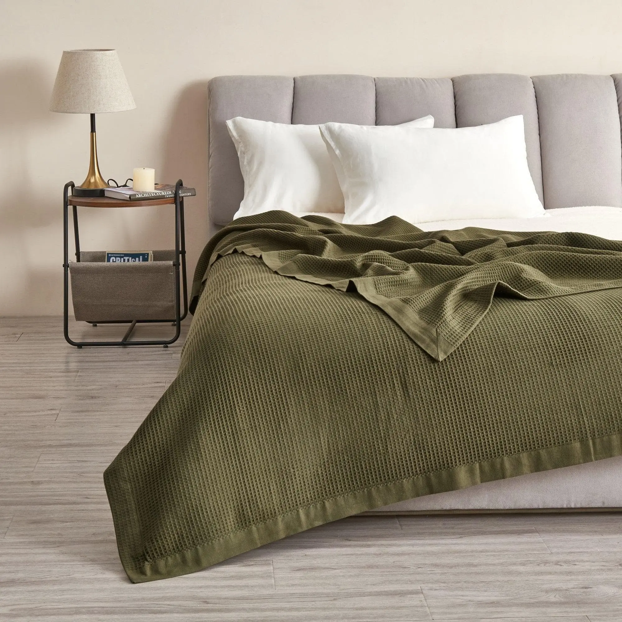 100% Cotton Small Waffle Weave Blanket - Hazel Collection 100% Cotton Small Waffle Weave Blanket - Hazel Collection
