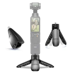 LEEKAI Auto-Open Mini Tripod For Pocket Cameras One-Touch Vlog Stand And Handheld Grip Compatible With Pocket-Style And Action Cameras Portable Desktop Use