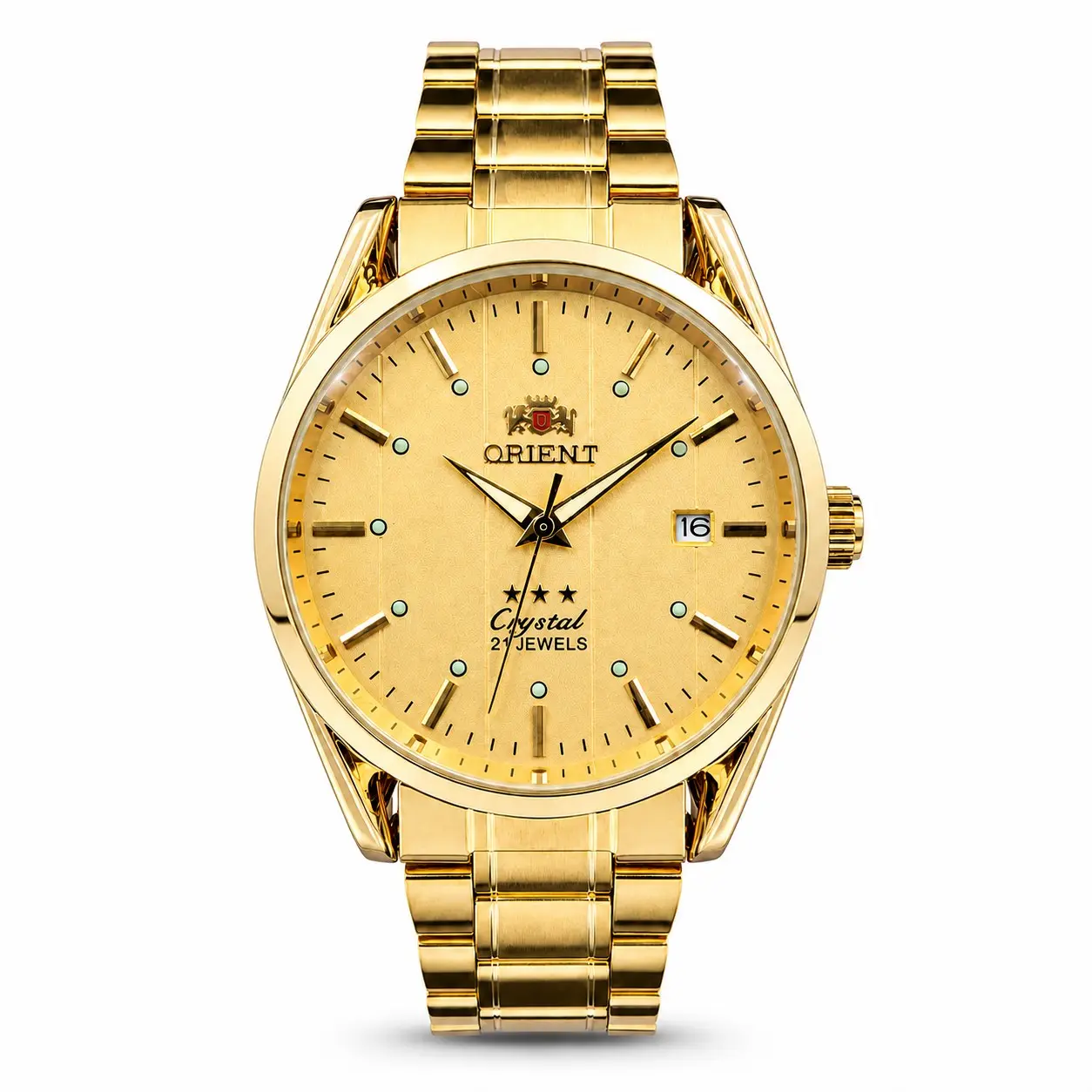 Chronos Lab Men's Oriental Mechanical Wristwatch, Fashionable Circular Analog Stainless Steel Wristwatch, Water Resistant Fashion Accessory