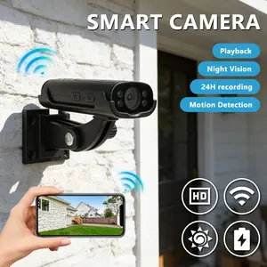 Mini Wireless Security Camera 1080P HD - Battery Powered Indoor/Outdoor Smart Home Camera with Long Battery Life, WiFi Remote Access, Portable Surveillance for Anywhere, Home Security Camera