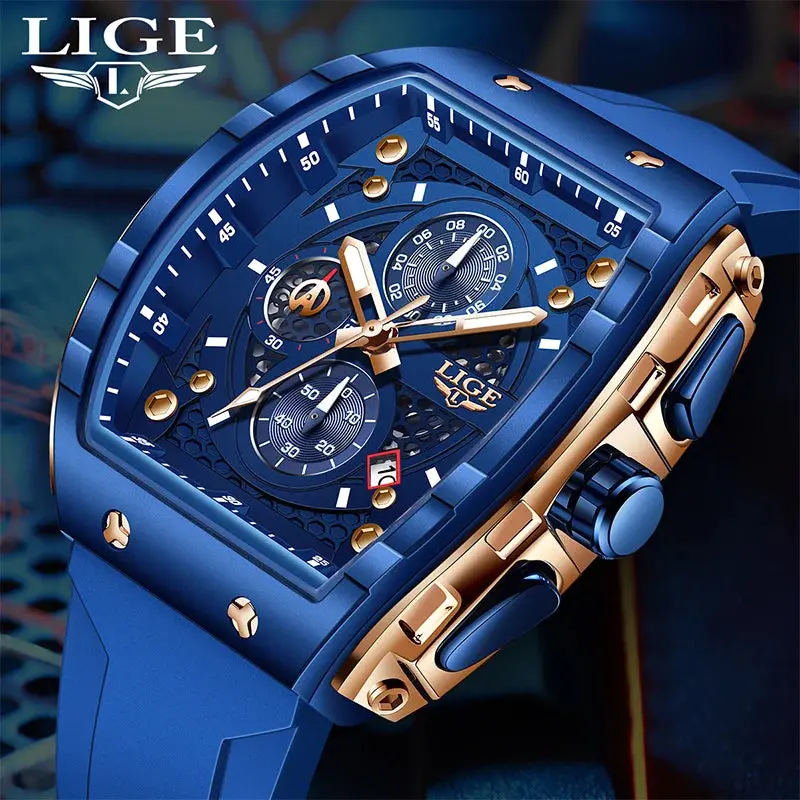 2026 LIGE Top Brand Luxury Watches Men Sport Waterproof Quartz Mens Watch Military Luminous Dive Wristwatch Male Reloj Homre