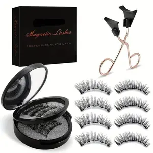 Magnetic False Eyelashes Set - Cosmetic 8 Pairs, Waterproof and Long-Lasting, No Glue Needed, Suitable for Any Occasion, Easy to Apply