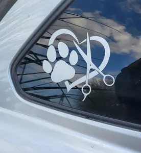 Dog Groomer Window Decal