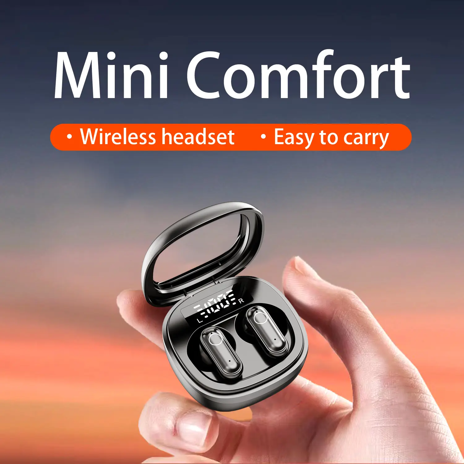 INSONIXN Wireless Bluetooth 5.3 In-Ear Earbuds (Bluetooth Call In-Ear Headphones), 40H Playback, Hi-Res Audio, LED Display Charging Case, IPX7 Waterproof, Dustproof Coating, Microphone, Mobile & Smart Device Compatible, for Sports