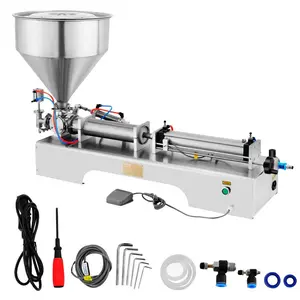 VEVOR Pneumatic Liquid Paste Filling Machine 50 - 500ML Volume, Horizontal Cream Filling Machine with 30L Hopper, Pneumatic liquid Filling Machine for Water Oil Cream etcVEVOR Super Brand Day