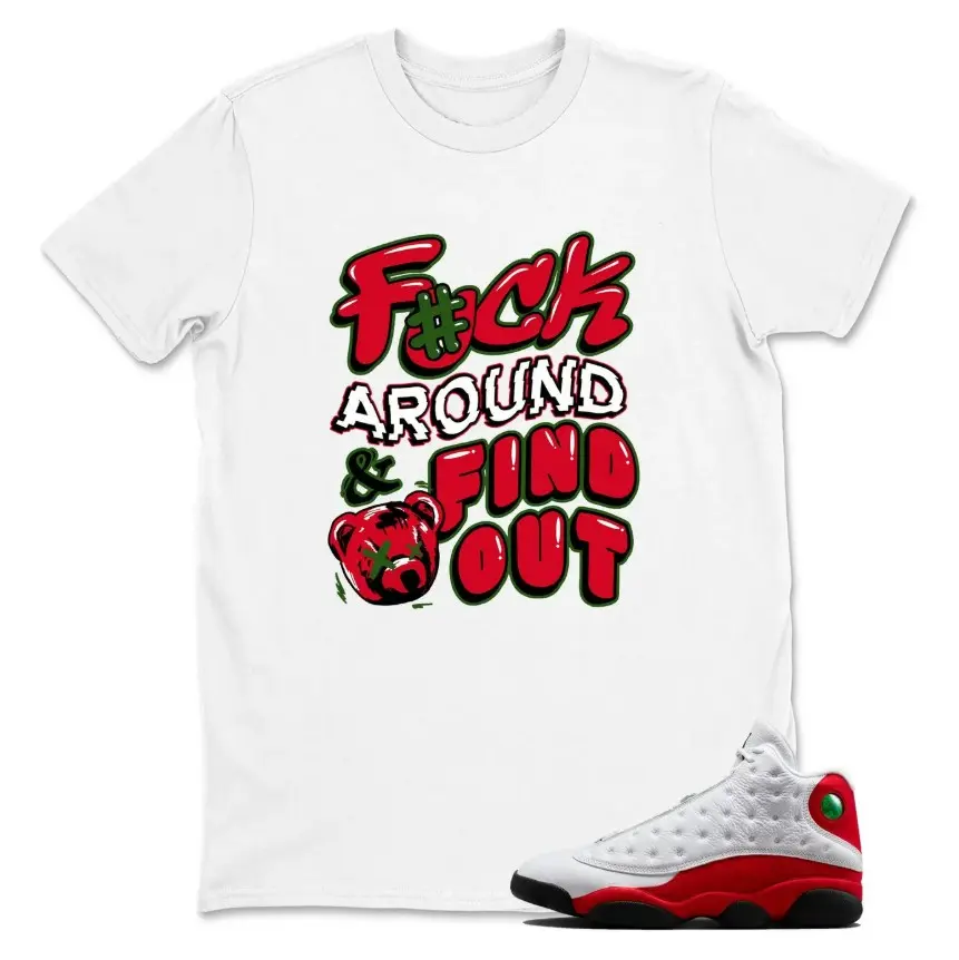 Red & White 13 Graphic Tee, Red White 13 Outfit, Matching Sneaker Outfit, 100% Cotton Soft Shirt, Streetwear Casual Style