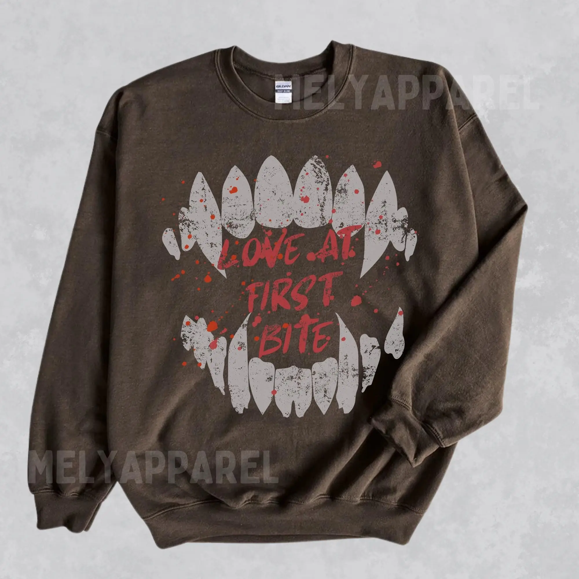 Dark Chocolate Dracula Sweatshirt, Retro Halloween Sweater, Vampire Crewneck Dark Romance Streetwear Horror Graphic Gift for Him or Her Monster Clothes