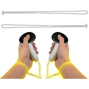 2 Pack Upgraded Adjustable Wrist Straps Compatible with  Quest 3/3S,White Resistant & Secure Controller Hand Straps for Easy Installation