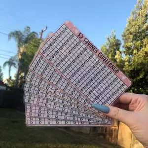 5 dollar savings challenge WITHOUT envelope (rainbow) | A6 Size