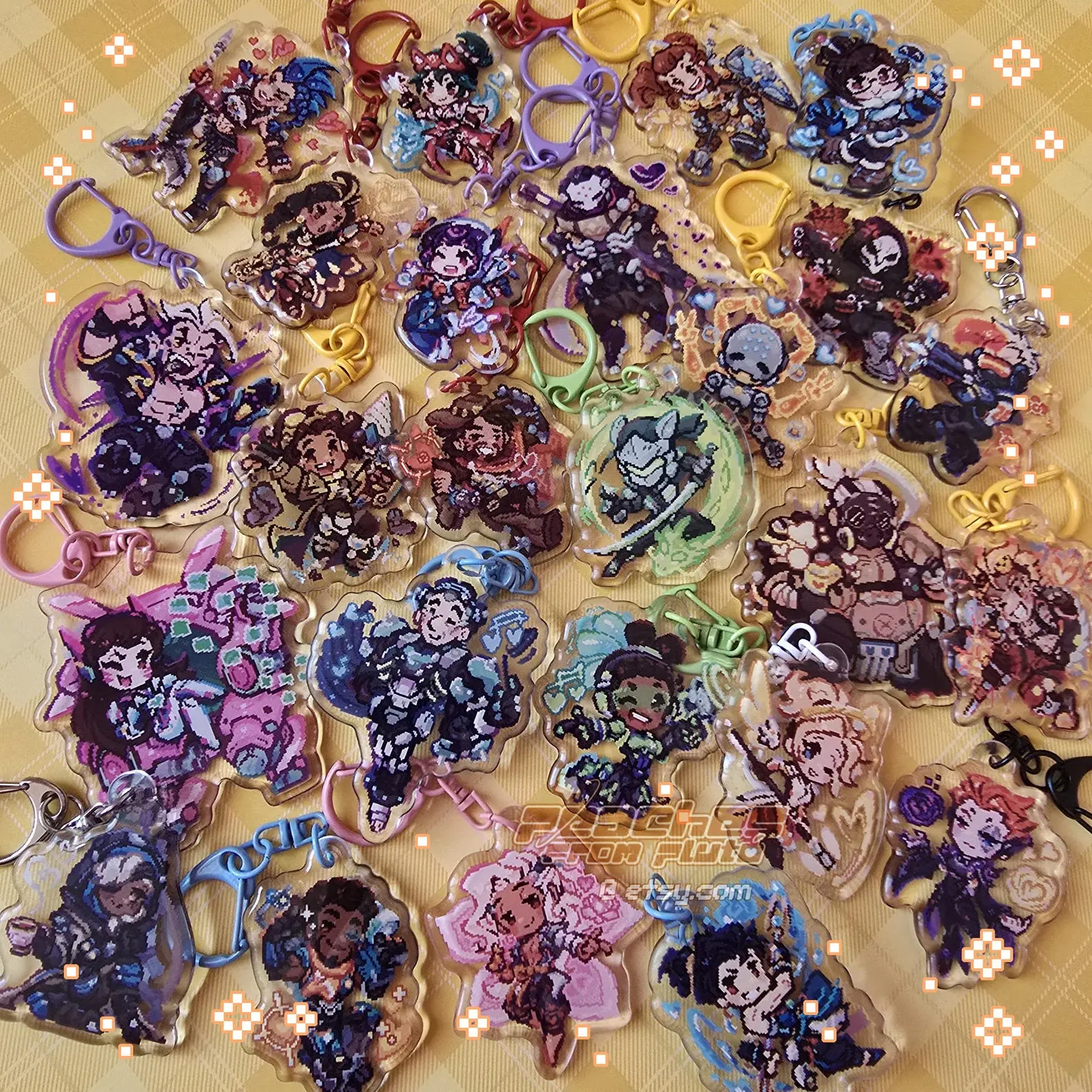 Overwatch Pixel Keychains