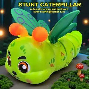Cute Stunt Caterpillar Design, Cool Toy, Wonderful Music, Gorgeous Lights, Musical Light Up, 360° Perfect choice for gifts on occasions like Children's Day, Christmas, Halloween, or other festivals, baby caterpillar toy, Baby Educational toy