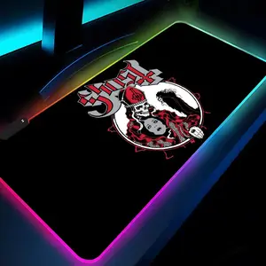Ghost BC Heavy Metal Band Mouse Pad Rgb Xxl Laptop Mat Gaming Mousepad Backlit Keyboard Gamer Girl Table Pads Desk