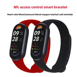 apollo wearablewatch band collection luminous function men woman kid slim metal braceletwater proof New M9 Smart Bracelet Health Monitoring NFC Access Control Heart Rate Blood Pressure Oxygen Monitor Multilingual WeChat Notifica