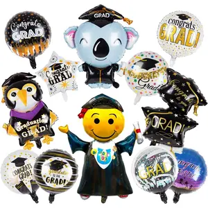Graduation Balloons 2025, 12 count Jumping Grad Balloon Kit, 40 Inch Foil Metallic Balloon Graduation Party Decorations for  College High School Party Supplies