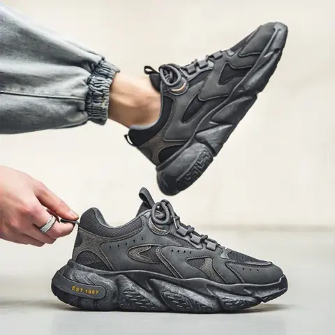 1 Pair 3-Color Trendy Casual Chunky Thick Sole Athletic Sneakers - Mesh Stitching Upper + Chunky Anti-slip Outsole, For Daily Styling & Casual Outfits, Trendy Retro, Comfortable & Versatile, Thick Soled Sneakers