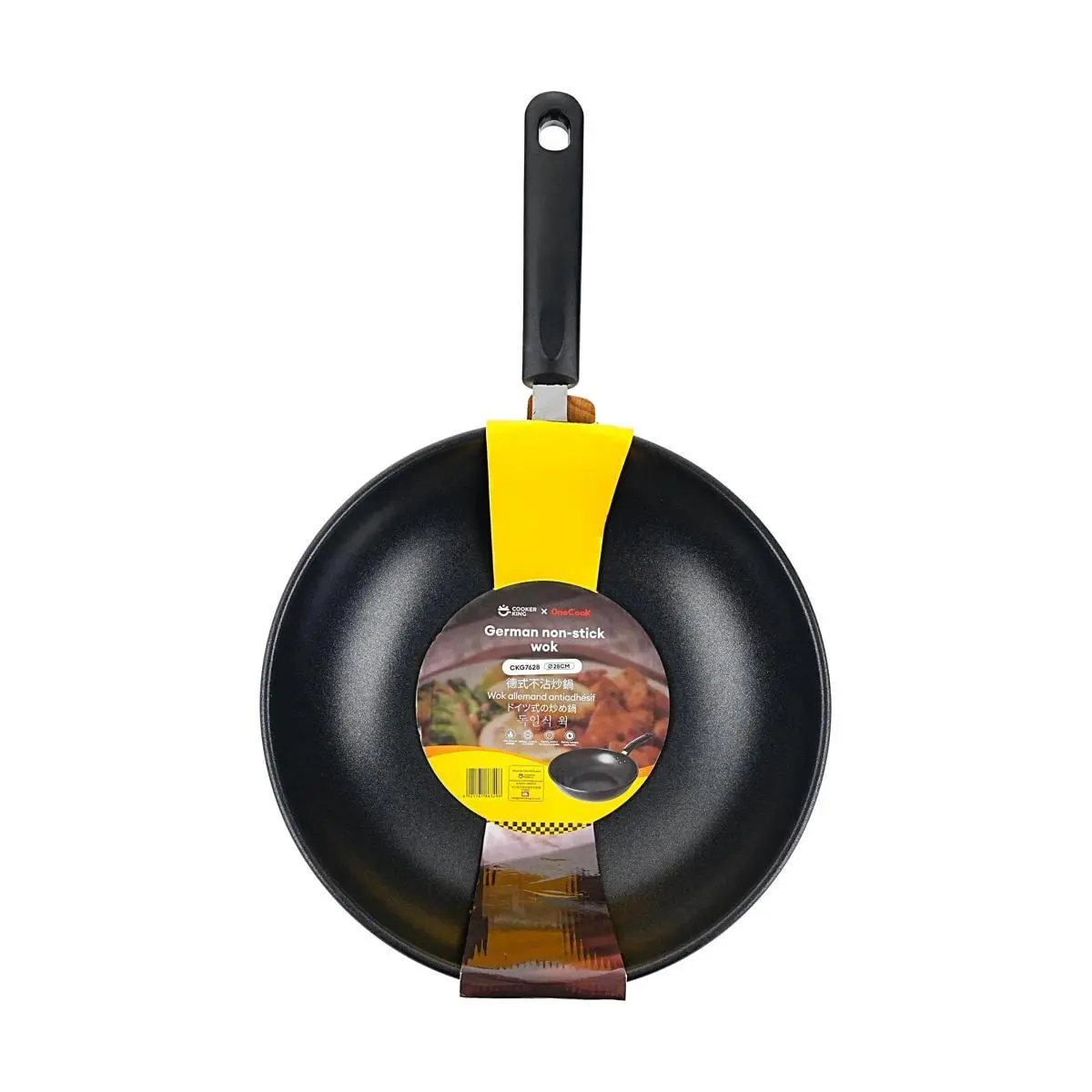 COOKER KING German Style Wok Pan 28CM, Non-stick Frying Pan for Stir-fry, Fry, Braise, Stew, Multi-functional Cookware with Anti-scald Handle