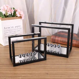 1pc High-Grade Newton Pinball Table Sculpture - Multifunctional Home & Office Decor, Modern Minimalist Design with Stylish Black Frame, Durable Newton Cradle for Indoor/Outdoor Display, No Electricity Needed, Office Decoration, Home Decor Accessory