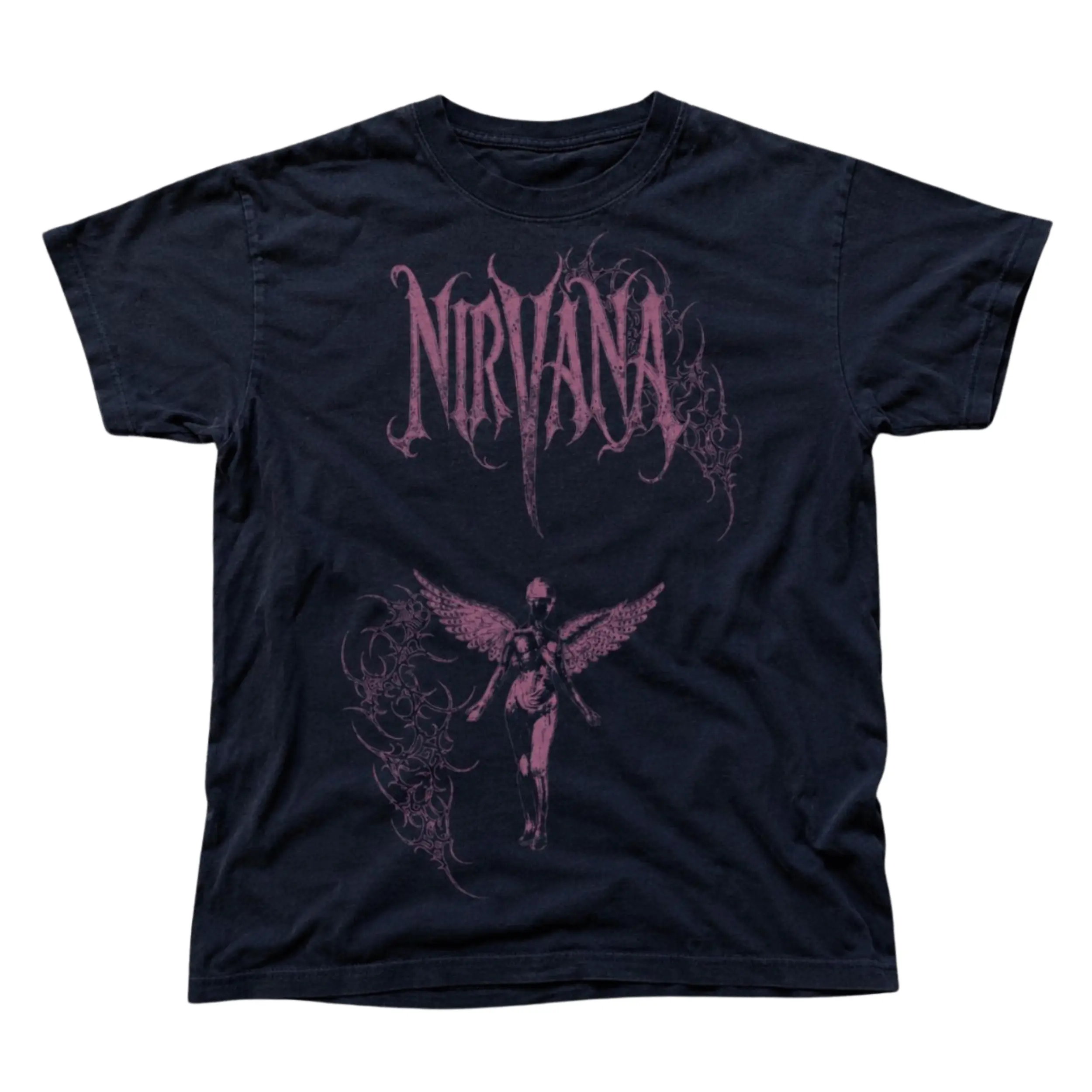 Gildan Men's and Women's T-shirt, Nirvana Angel Shirt, Unisex Goods Graphic Tee, Aesthetic Shirt, Gothic Grunge Y2k Emo Scene Amity Affliction Style Clothes Menswear Womenswear Streetwear