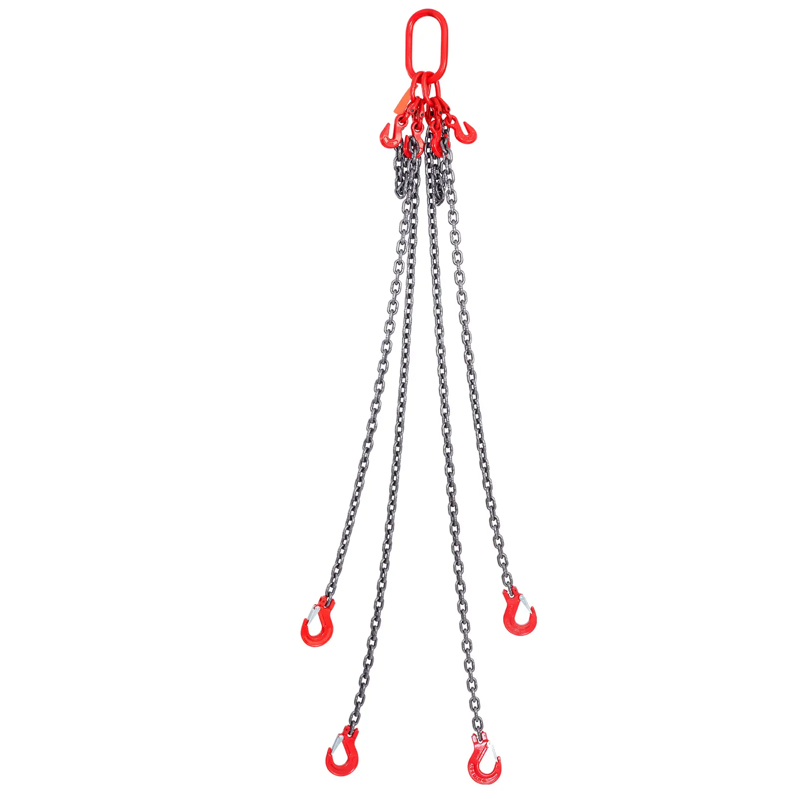 Chain Sling, 5/16 inch x 5 ft Lifting Chains with Hooks, G80 Engine Chain Hoist Lifts, 11000 lbs/5 Ton Lifting Sling Chains for Engine Hoist, Engine Lift Chain with 4 Leg Grab Hooks & Adjusters