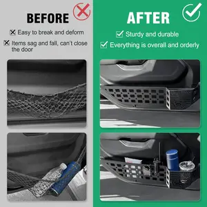 Fit for Jeep Door Storage Box, Upgraded Longer Seat Sliding&+40% Space Metal Door Storage Fit for Jeep Wrangler JL Accessories 2018-2025 & Jeep Gladiator Accessories 2020-2025