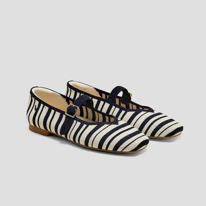 Navy Ivory Multi Stripe