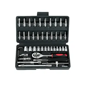 Professional repair tool kits, heavy-duty socket sets, and interchangeable ratchet wrench sets are ideal for manual repairs – featuring a robust design, storage compartments, multi-tool sets, and automotive repair tools.