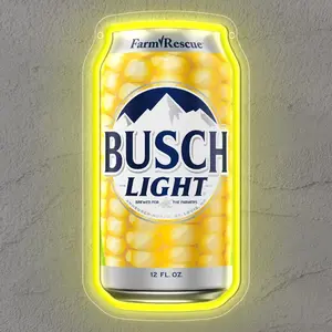Corn Busch Beer Neon Sign Light Real Glass Neon Bar Signs For Home Bar Pub Man Cave Party Shop Store Recreation Room Home Room Garage Wall Windows Display Handcraft Artwork Gift