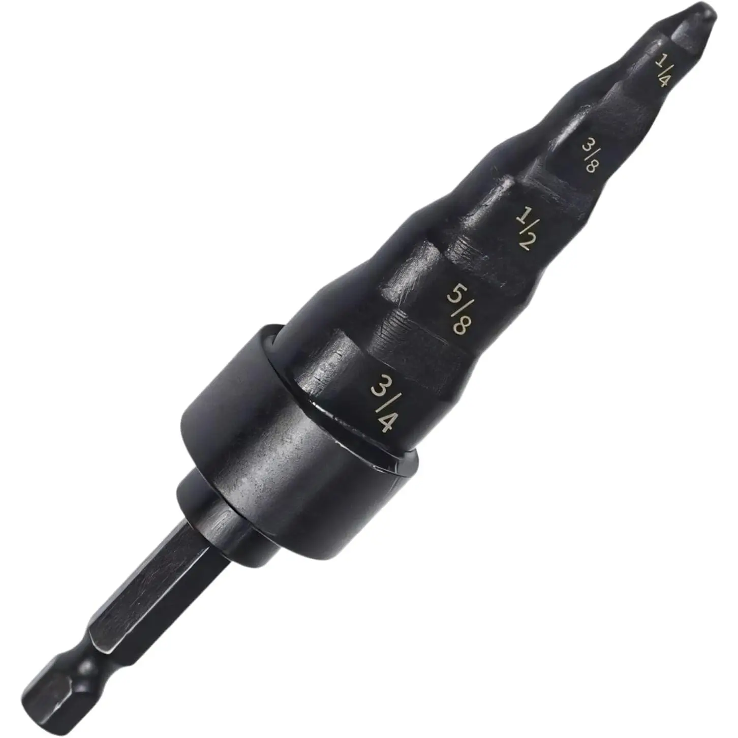 5-in-1 Air Conditioner Copper Pipe Expanding Tool Drill Bit, 1/ 4inch to 3/ 4inch Expander with 1/ 4inch Hex Shank, Multi-size Rotating Expanding Set for Air Conditioner Repair and Soft Copper Pipe