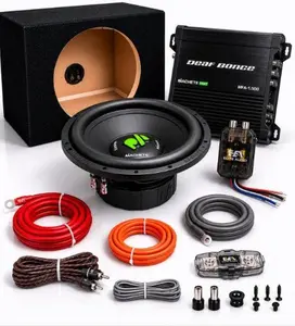 Deaf Bonce Complete Bass Package Bundle | Machete 12" D2 Subwoofer, 500W Monoblock Amplifier, Sealed Box & Amp Kit
