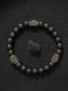 Men's Stone Beaded Bracelet, Trendy Exquisite Bracelet, Fashionable Jewelry As Birthday Gift for Boyfriend, Beads Bracelets