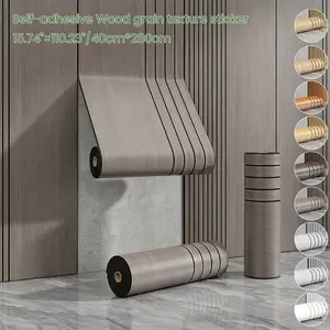 3D Self-Adhesive Wood Grain Textured Surface Wall Sticker, DIY Decoration, Durable Wall Covering Material, Multiple Colors Available, Indoor Use
