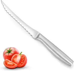 Tomato , Tomato Slicing  Serrated  from High Carbon Stainless Steel for Smooth  Tomatoes, Vegetables and Fruits