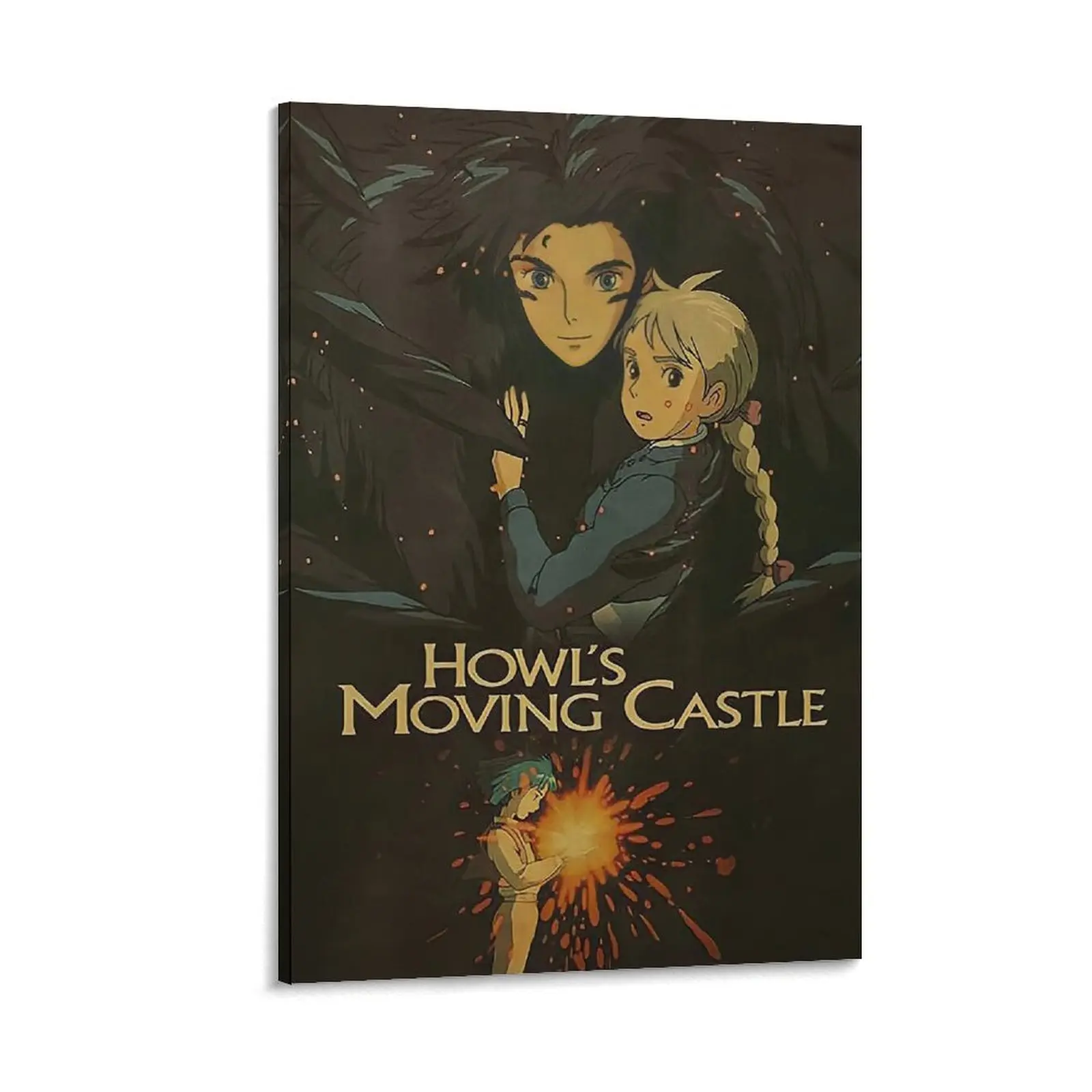 Retro Anime Poster - Howl’s Moving Castle Wall Art for Classic And Timeless Home Decor. Canvas Poster Bedroom Decor Sports Landscape Office Room Decor Gift Frames Ornaments Decoration Artistic