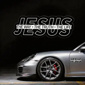 6 pieces Bumper Stickers  Jesus The Way The Truth The Life Christian Vinyl Decal Car Stickers, Truck , Bumper, Laptops  ,  Windows , Luggage Stickers