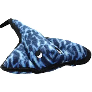 Tuffy Dog Toys Ray Ray the Stingray Dog Toy - Soft Fleece & Luggage Material 11x8x2 inch Tug-o-War Fun for Dogs