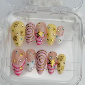 Handmade Gel Press On Nails: Custom Faux Acrylic Nails